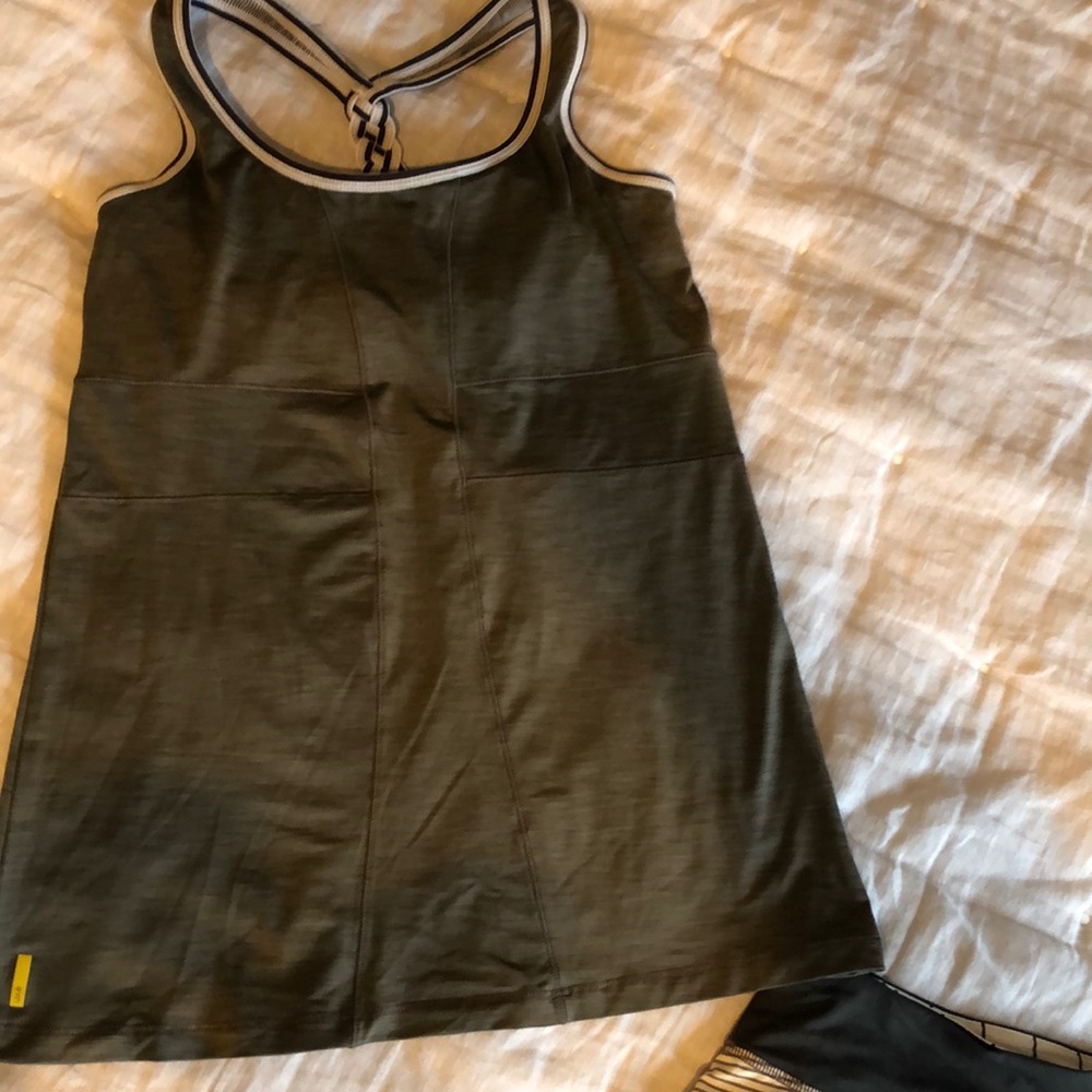 Fitness top with bra included.